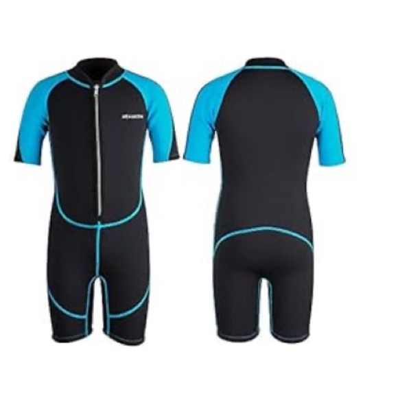 Seaskin Kids Wetsuit for Boys Girls, 2mm Front Zipper Shorty Wetsuits -size 8 - Picture 2 of 4